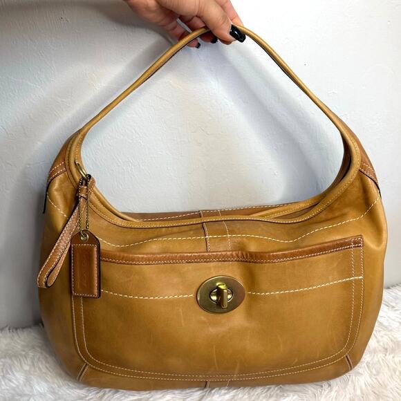 Vintage Coach y2k 10741 Two-Tone Ergo Hobo Bag One Shoulder Bag - Picture 1 of 14